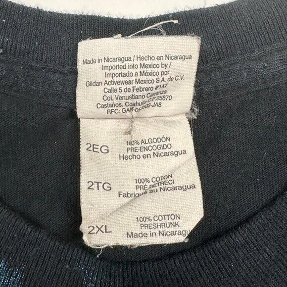 Wolf Howling Moon Indian Skull Native American 2XL Graphic Tee T-Shirt Retro Y2K - Picture 6 of 7